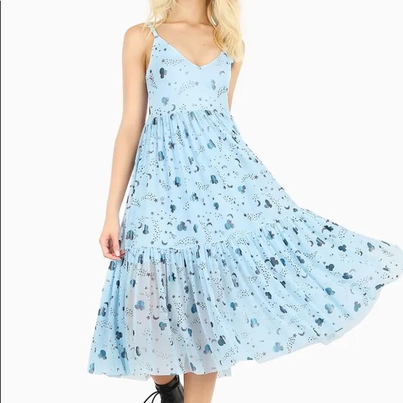 MINNIE MOUSE OVER THE MOON SHEER MIDAXI DRESS - Picture 1 of 4